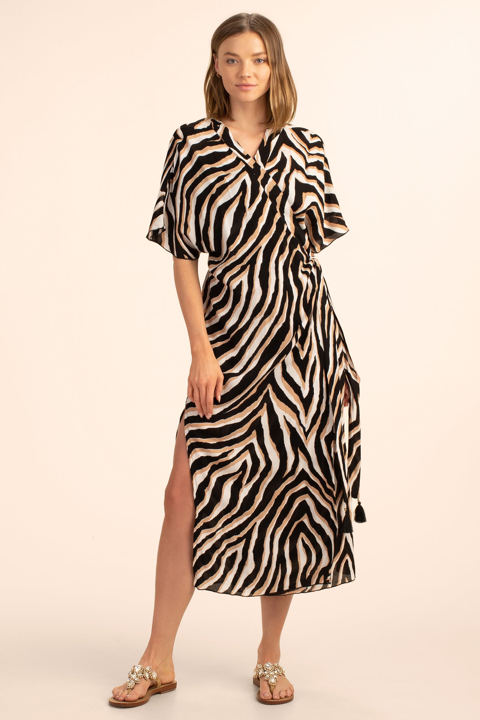 VIVANT MIDI WRAP DRESS Trina Turk Outlet